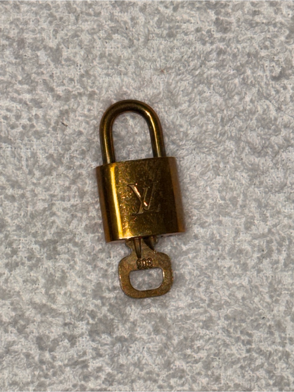 Louis Vuitton Gold Padlock with Key #306